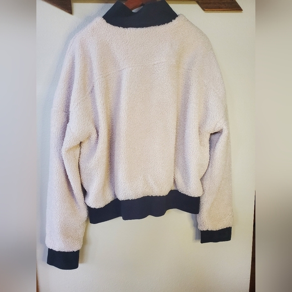 Fabletics Dream Fleece 1/4 zip Pullover. Cream and Black. Womens Size XL - Picture 5 of 5